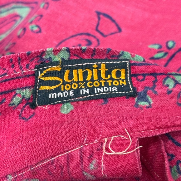 Vintage Boho Wrap Skirt Pink Paisley Hippie Maxi, Sunita, S/M Fit Hippy Boho - Picture 5 of 12